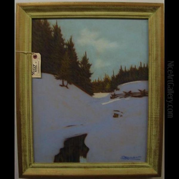 Snowscene From Banff by Halfred Tygesen