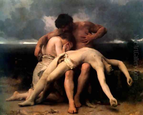 The First Mourning Oil Painting by William-Adolphe Bouguereau