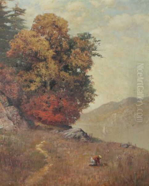 Picking Wild Berries Oil Painting by James Gale Tyler