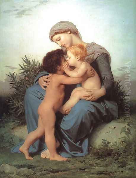 Fraternal Love 1851 Oil Painting by William-Adolphe Bouguereau