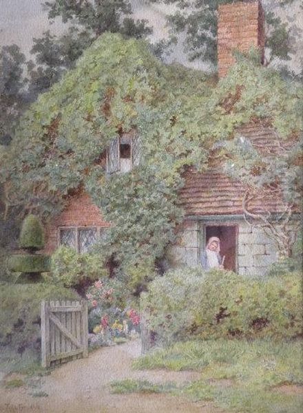 A Cottage Near Wokingham, Berkshire Oil Painting by Thomas Nicholson Tyndale