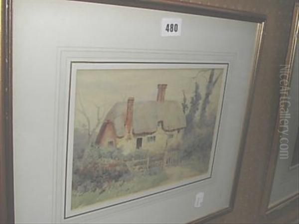 A West Sussex Cottage Oil Painting by Thomas Nicholson Tyndale