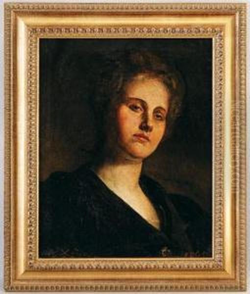 Portrait De Madame Robina Jackson Oil Painting by Nicolaos Xydias Typaldos