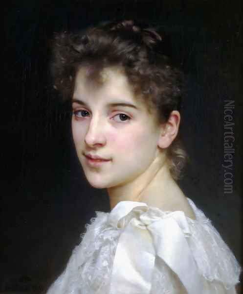 Gabrielle Cot 1890 Oil Painting by William-Adolphe Bouguereau