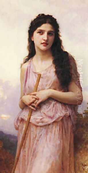 Bougueraeu Meditation Oil Painting by William-Adolphe Bouguereau