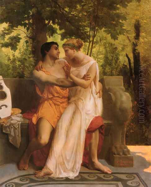 L'idylle (The Idyll) Oil Painting by William-Adolphe Bouguereau