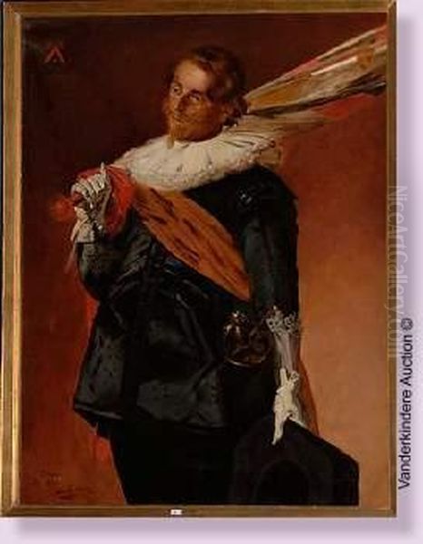 Portrait Dun Gentilhomme Oil Painting by Louis Tytgadt