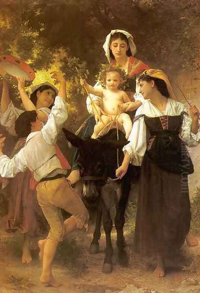 Return from the Harvest 1878 Oil Painting by William-Adolphe Bouguereau