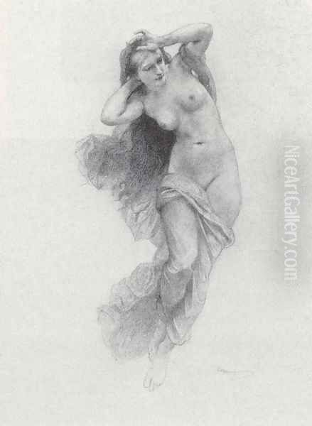 Sketch for Night Oil Painting by William-Adolphe Bouguereau