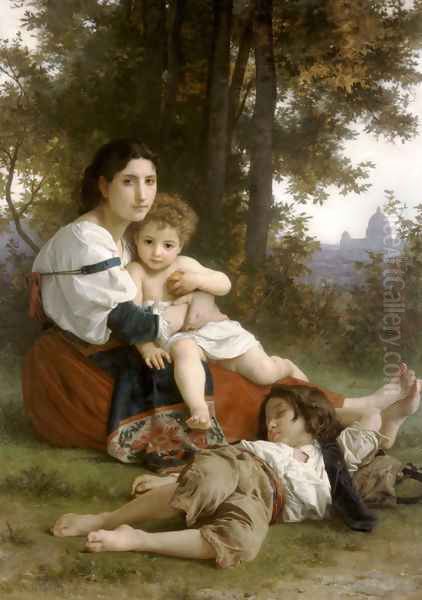 Le Repos (Rest) Oil Painting by William-Adolphe Bouguereau