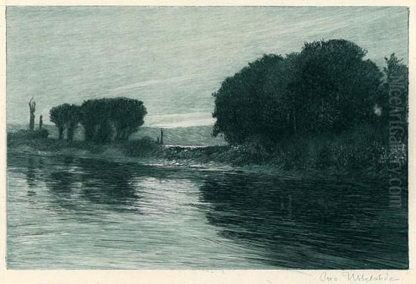 Am Neckar Oil Painting by Otto Ubbelohde