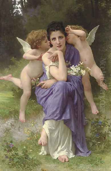 Chansons de printemps Oil Painting by William-Adolphe Bouguereau