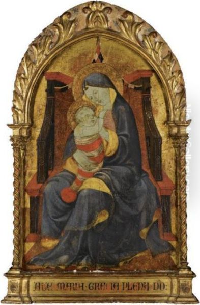 The Madonna And Child Enthroned Oil Painting by Paolo Uccello