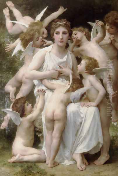 L'Assaut (The Assault) Oil Painting by William-Adolphe Bouguereau