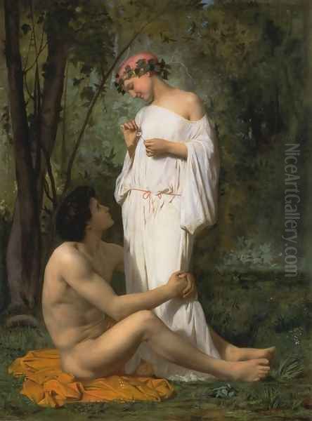 Idylle Oil Painting by William-Adolphe Bouguereau