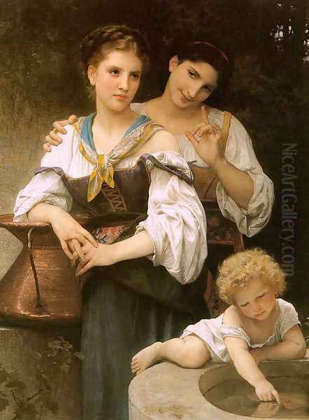 The Secret 1876 Oil Painting by William-Adolphe Bouguereau