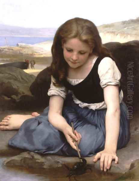 Le crabe (The Crab) Oil Painting by William-Adolphe Bouguereau