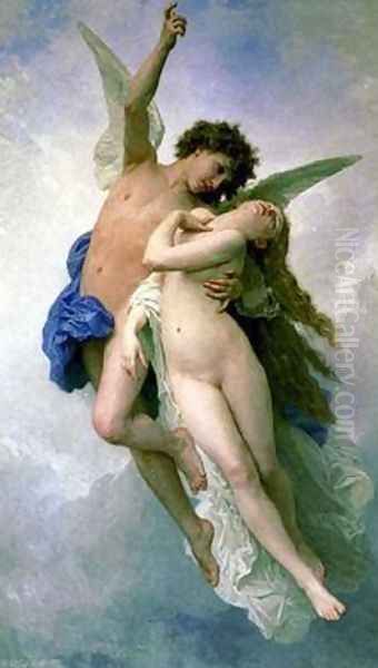 Psyche and Cupid Oil Painting by William-Adolphe Bouguereau