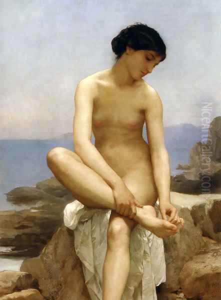 The Bather Oil Painting by William-Adolphe Bouguereau