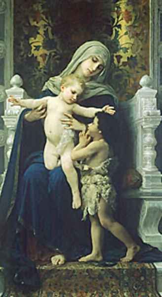 La Vierge LEnfant Jesus Et Saint Jean Baptiste2 Oil Painting by William-Adolphe Bouguereau