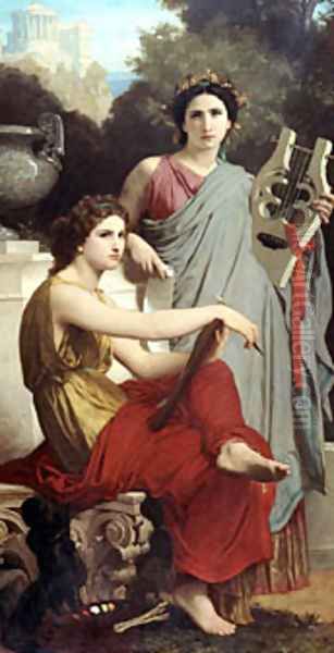 Lart Et La Litterature Oil Painting by William-Adolphe Bouguereau