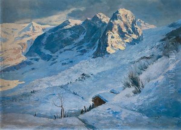 Abend Im Hochgebirge by Eduard Uhlik