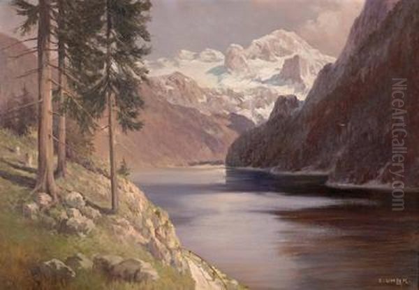 Gosausee Mit Blick Auf Den Dachstein by Eduard Uhlik