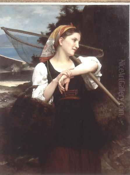 Daughter of Fisherman 1872 Oil Painting by William-Adolphe Bouguereau