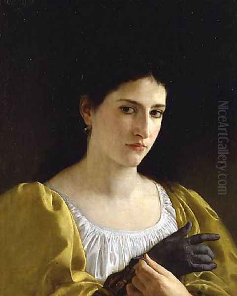 Lady with Glove Oil Painting by William-Adolphe Bouguereau