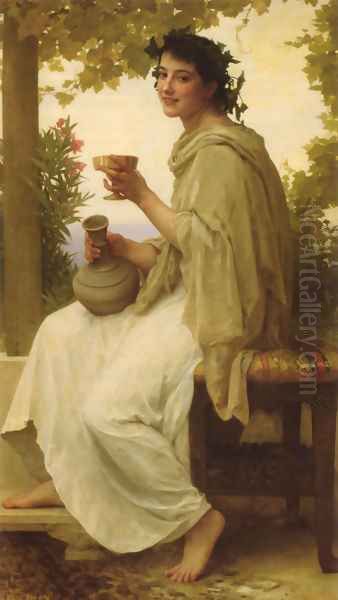 Bacchante Oil Painting by William-Adolphe Bouguereau