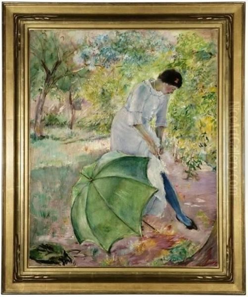 In The Garden Oil Painting by Eugene Paul Ullmann