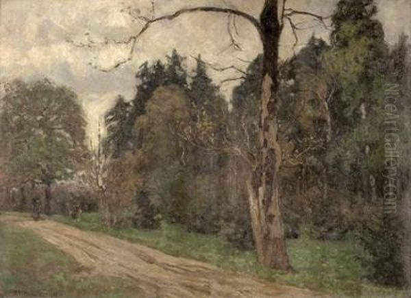 Am Waldrand Oil Painting by Julius Ullmann