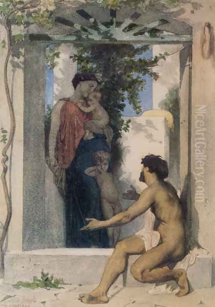 La Charité Romaine (Roman Charity) Oil Painting by William-Adolphe Bouguereau