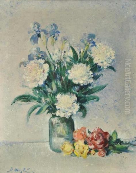 A Bouquet Oil Painting by Bohumil Ullrych