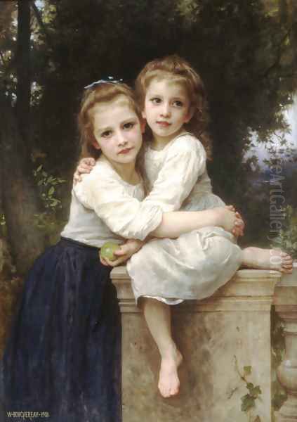 Deux Soeurs [Two Sisters] Oil Painting by William-Adolphe Bouguereau