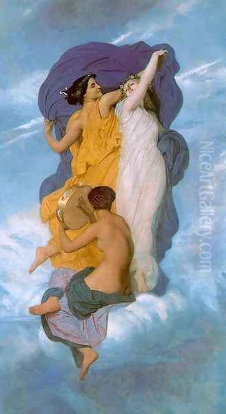 The Dance 1856 Oil Painting by William-Adolphe Bouguereau