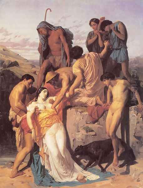 Zenobia found by shepherds on the banks of the Araxes Oil Painting by William-Adolphe Bouguereau