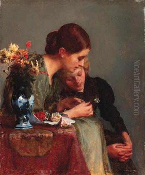 The Flowers Oil Painting by Charles Frederick Ulrich