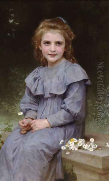 Paquerettes (Daisies) Oil Painting by William-Adolphe Bouguereau