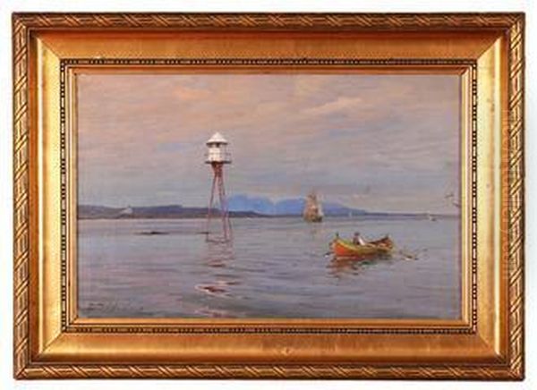 Indseilingen Til Bronoysund Oil Painting by Even Ulving