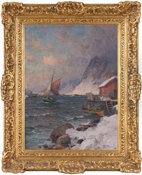 Fra Nordland Oil Painting by Even Ulving