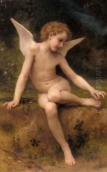 L'Amour A L'Epine Oil Painting by William-Adolphe Bouguereau