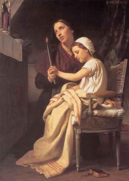 Le voeu (The Vow) (or The Thank Offering) Oil Painting by William-Adolphe Bouguereau