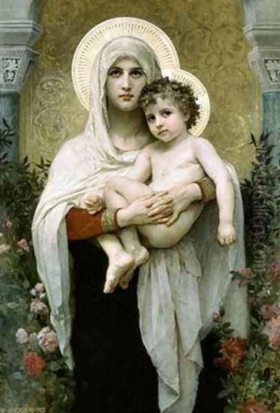 The Madonna of the Roses Oil Painting by William-Adolphe Bouguereau