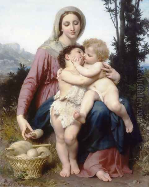 Sainte Famille (The Holy Family) Oil Painting by William-Adolphe Bouguereau