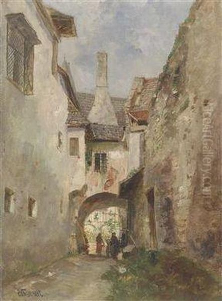 Street In The Wachau Oil Painting by Paul Unbereit