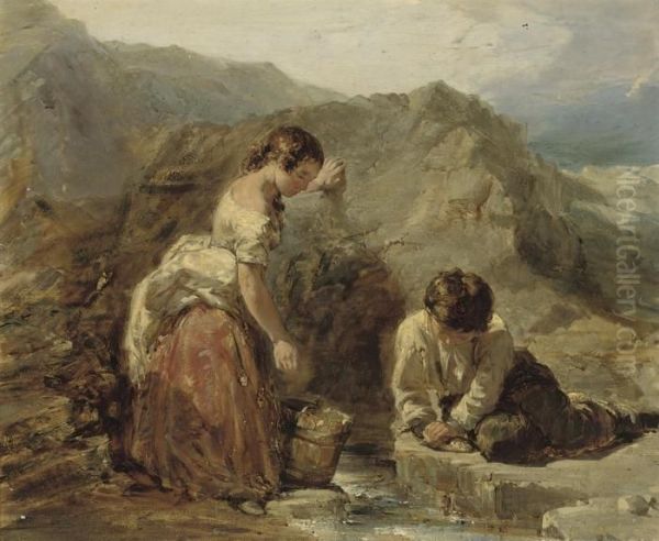 By The Stream Oil Painting by William Underhill