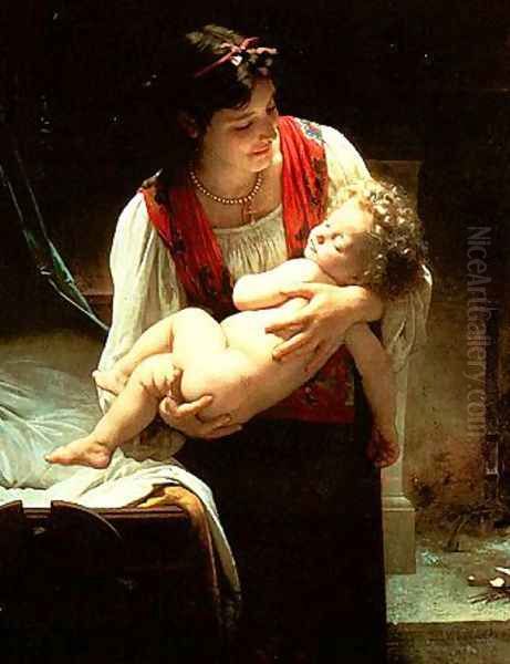 Lullaby Oil Painting by William-Adolphe Bouguereau