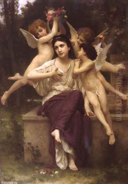 Rêve de printemps (A Dream of Spring) Oil Painting by William-Adolphe Bouguereau