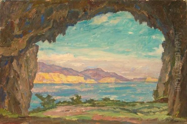 Capri Grotte Oil Painting by Hans Unger